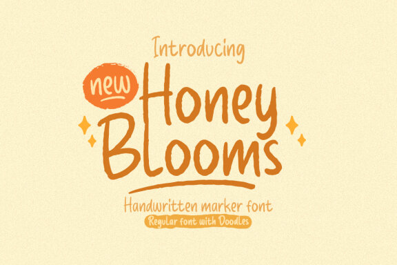 Honey Blooms – Handwritten Marker Font