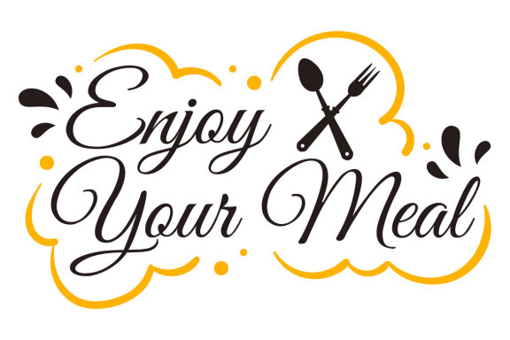 15 Enjoy Your Meal Vector Illustration
