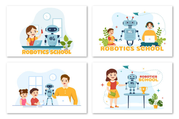 11 Robotics School Illustration