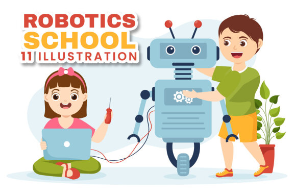 11 Robotics School Illustration