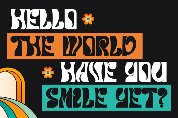 Roulite Psychedelic Display Typeface Font