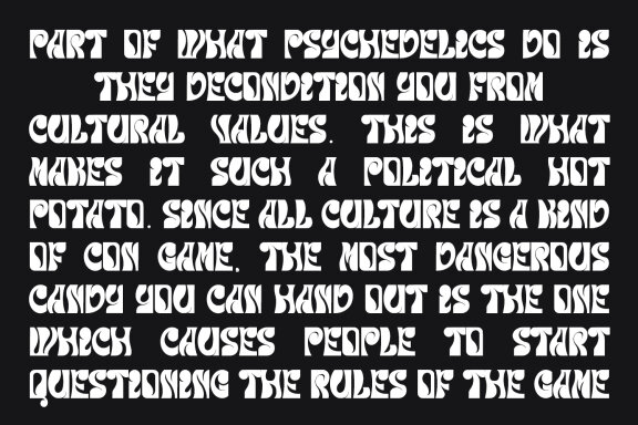 Roulite Psychedelic Display Typeface Font