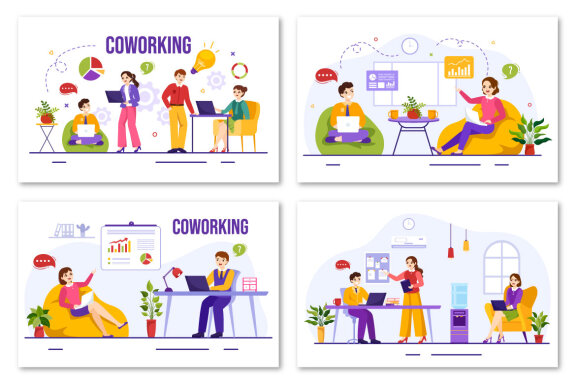 15 Coworking Business FREE Illustrations