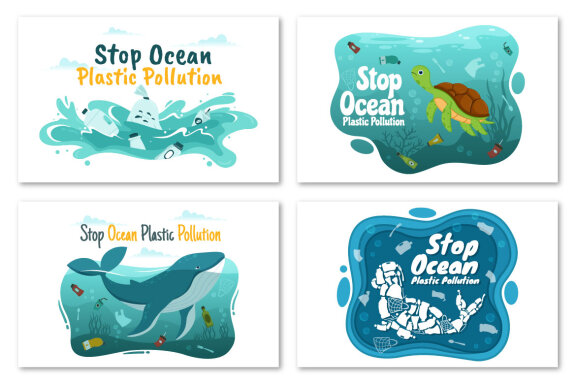 14 Stop Ocean Plastic Pollution Illustration