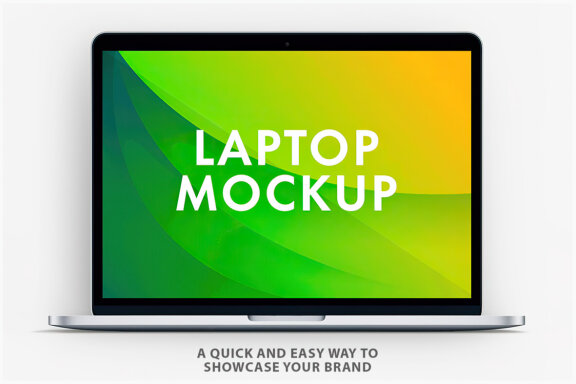 Laptop Mockup Front View