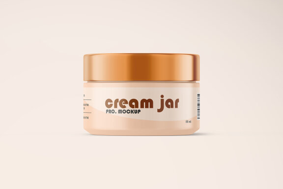 Matte Cream Jar Mockup With Metallic Lid Sun Cream Cosmetic Product