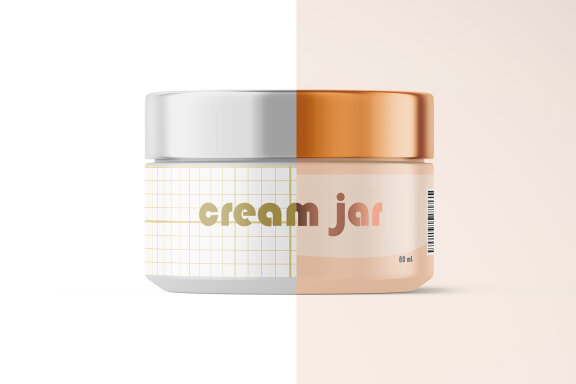 Matte Cream Jar Mockup With Metallic Lid Sun Cream Cosmetic Product