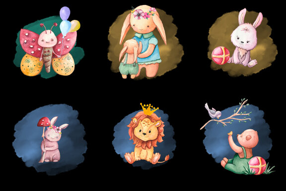 Cute Forest Animals Designs for Sublimation