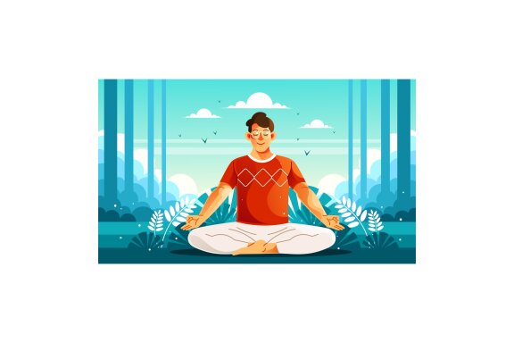 Male Meditating in Nature