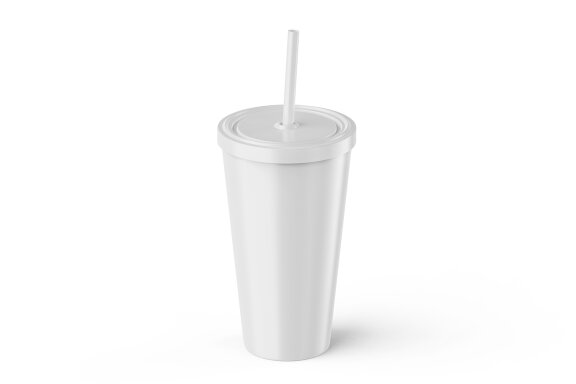 Matte Plastic Tumbler Cup Mockup for Juice or Cold Coffee