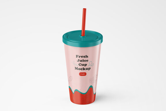Matte Plastic Tumbler Cup Mockup for Juice or Cold Coffee