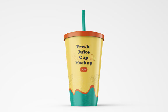 Free PSD Plastic Juice Cup Mockup Template Set for Photoshop