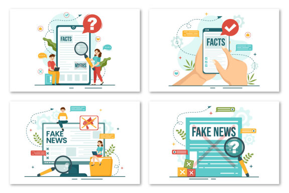12 Fact Check Vector Illustration