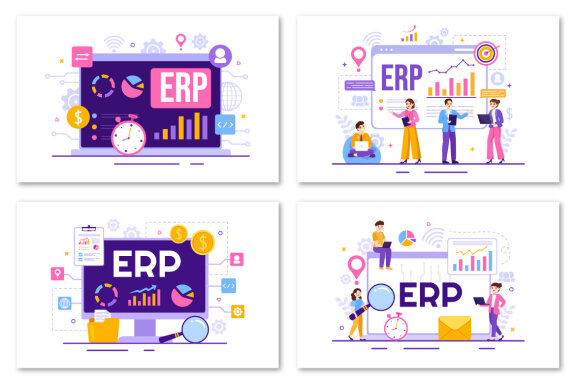 13 ERP Enterprise Resource Planning System Illustration