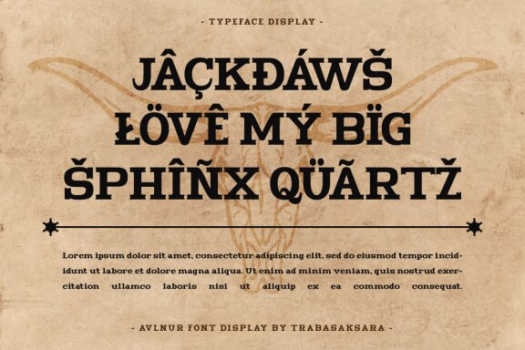 Avlnur - Serif Display Font