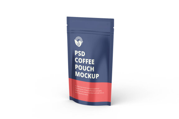 Glossy Coffee Pouch Packaging Mockups Zipper Bag