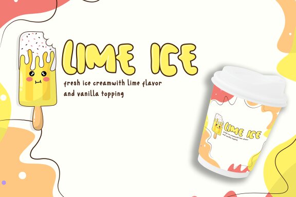 Cute Ice Cream Bite with Expression