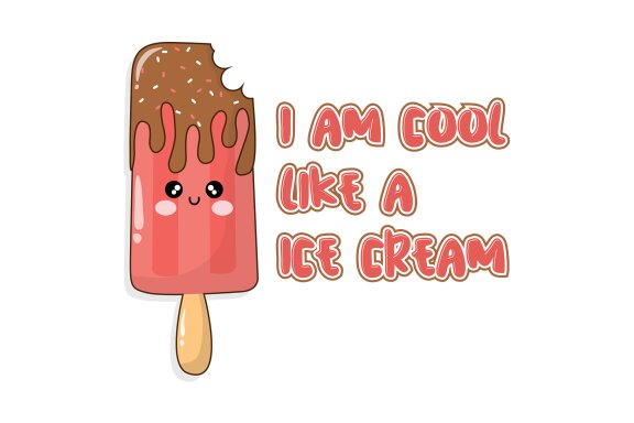 Cute Ice Cream Bite with Expression