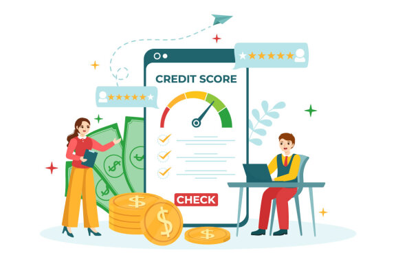 14 Credit Score Vector Illustration