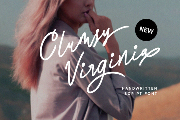 Clumsy Virginia - Handwritten Script Font