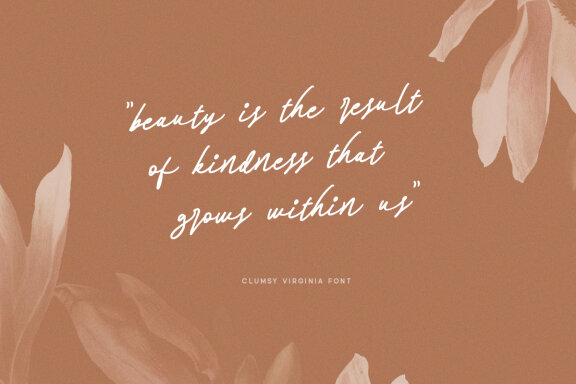 Clumsy Virginia - Handwritten Script Font