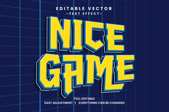 Game Event Vector Text Effect Editable