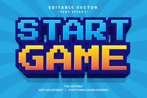 Game Event Vector Text Effect Editable