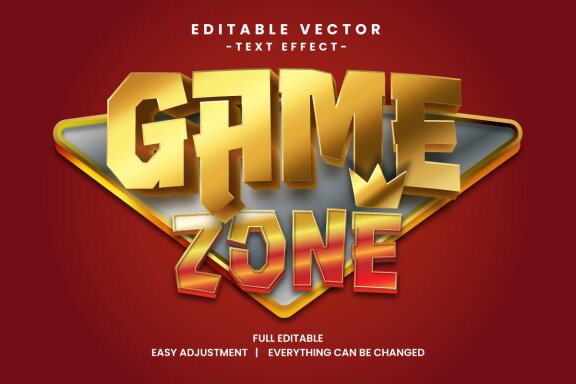 Game Event Vector Text Effect Editable