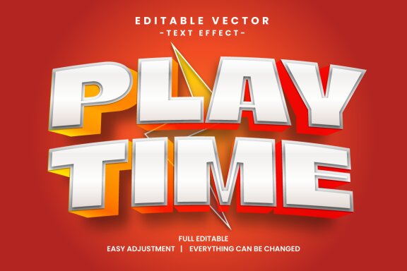 Game Event Vector Text Effect Editable