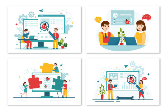 11 Mobile Phone Bug Tracking Illustration