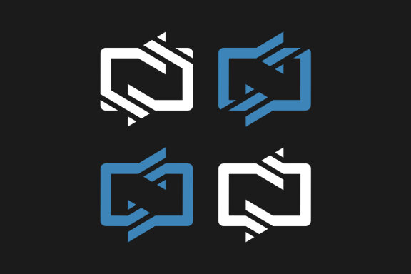 N arrow opposite - Free Logo Shapes