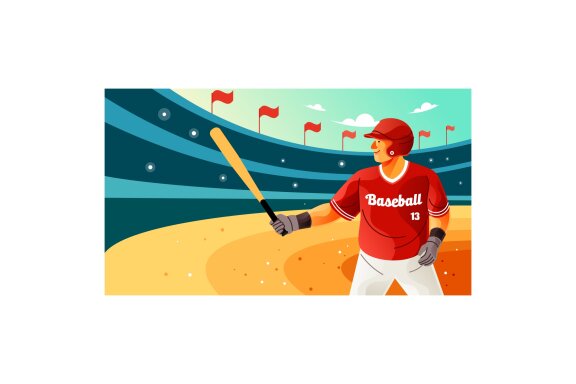 Player Holding Baseball Bat