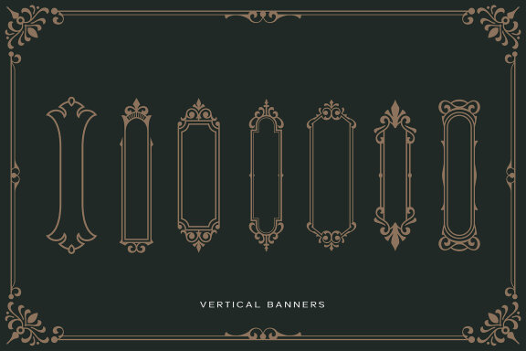 Victorian Ornament Vectors Vol. IV - 70 Elements