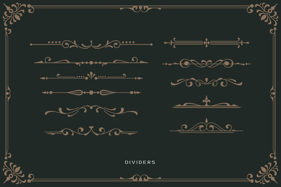 Victorian Ornament Vectors Vol. IV - 70 Elements