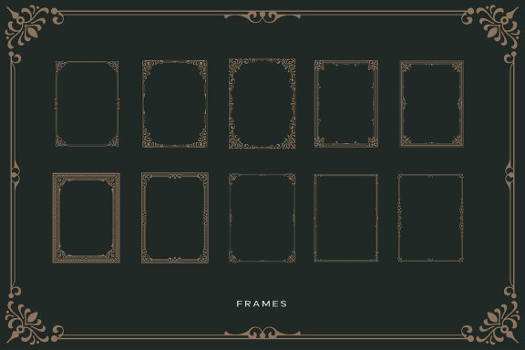 Victorian Ornament Vectors Vol. IV - 70 Elements