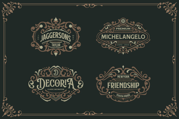 Victorian Ornament Vectors Vol. IV - 70 Elements