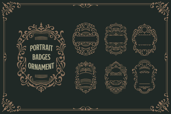 Victorian Ornament Vectors Vol. IV - 70 Elements