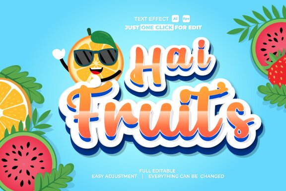 Summer Event Vector Text Effect Editable
