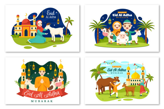 22 Happy Eid Al Adha Mubarak Illustration 