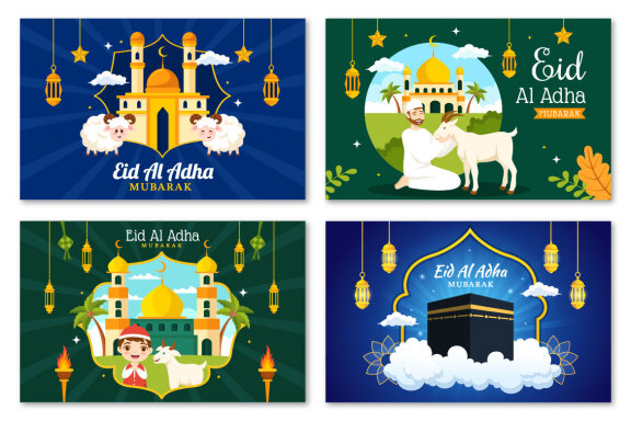 22 Happy Eid Al Adha Mubarak Illustration 