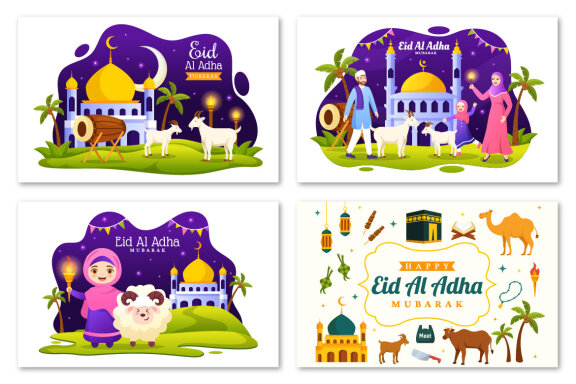 22 Happy Eid Al Adha Mubarak Illustration 