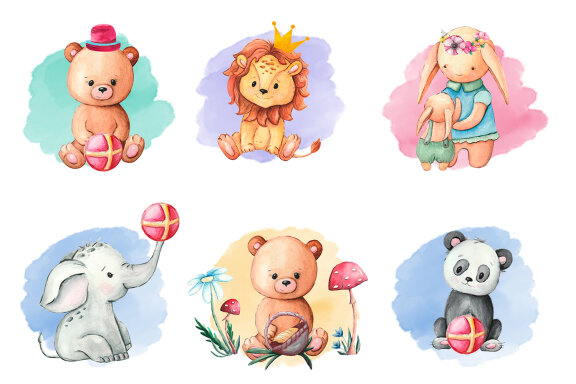 Cute animals for sublimation