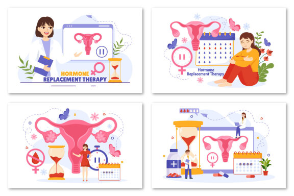 13 Hormone Replacement Therapy Illustration