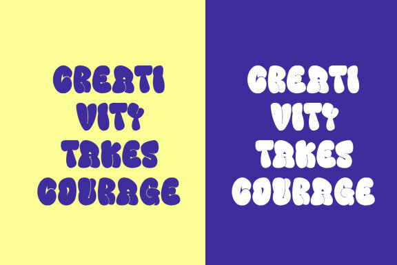 Big Gummy Bubble Decorative Display Font