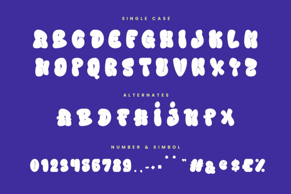 Big Gummy Bubble Decorative Display Font