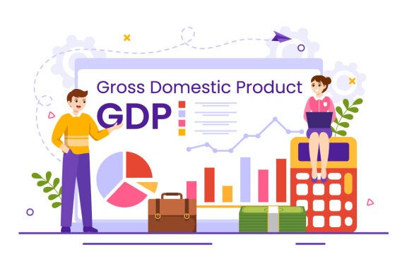 14 GDP or Gross Domestic Product Illustration