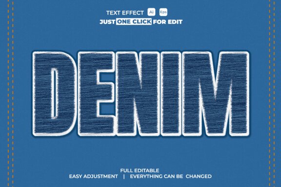 Yarn Style Vector Text Effect Editable