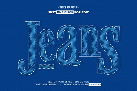 Yarn Style Vector Text Effect Editable