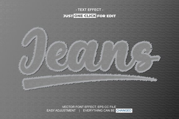 Yarn Style Vector Text Effect Editable