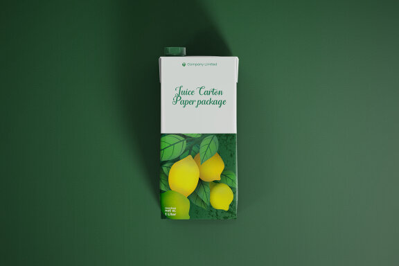 Tetra Pack Fruit Juice Carton Mockup